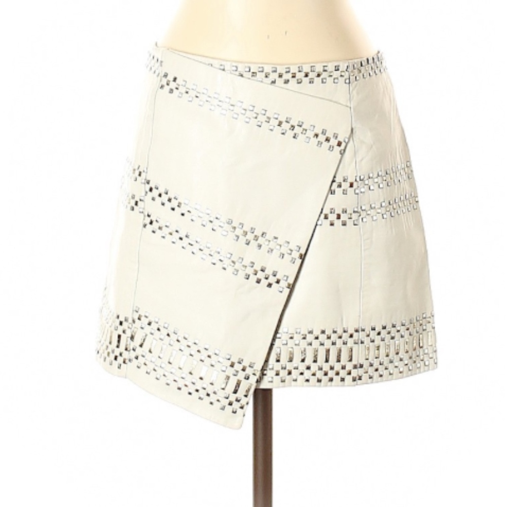 Parker leather mini skirt
